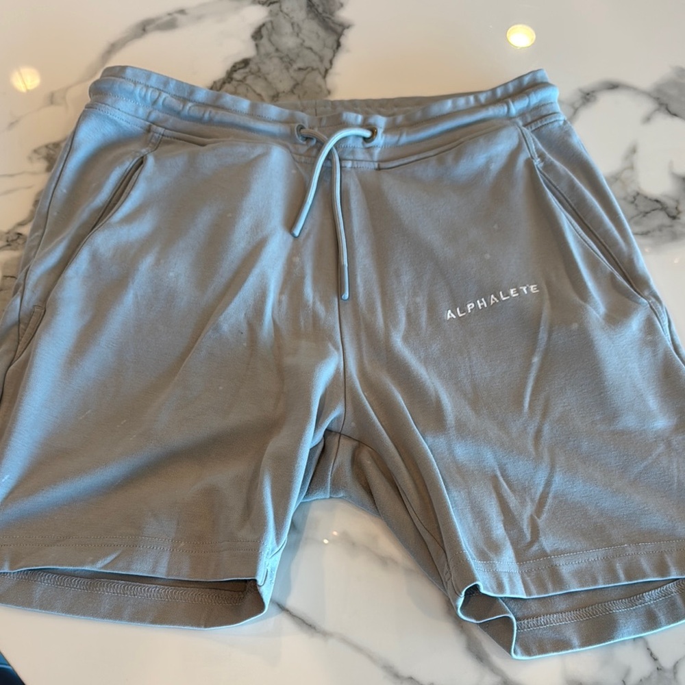 Alphalete Men's Athletic Shorts in Light Gray